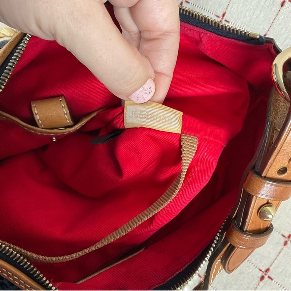Vintage Dooney & Bourke Navy Snakeskin Leather Erica Hobo Shoulder Bag BS479 NV - Picture 15 of 15